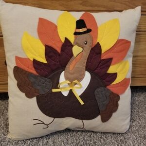 Turkey throw pillow